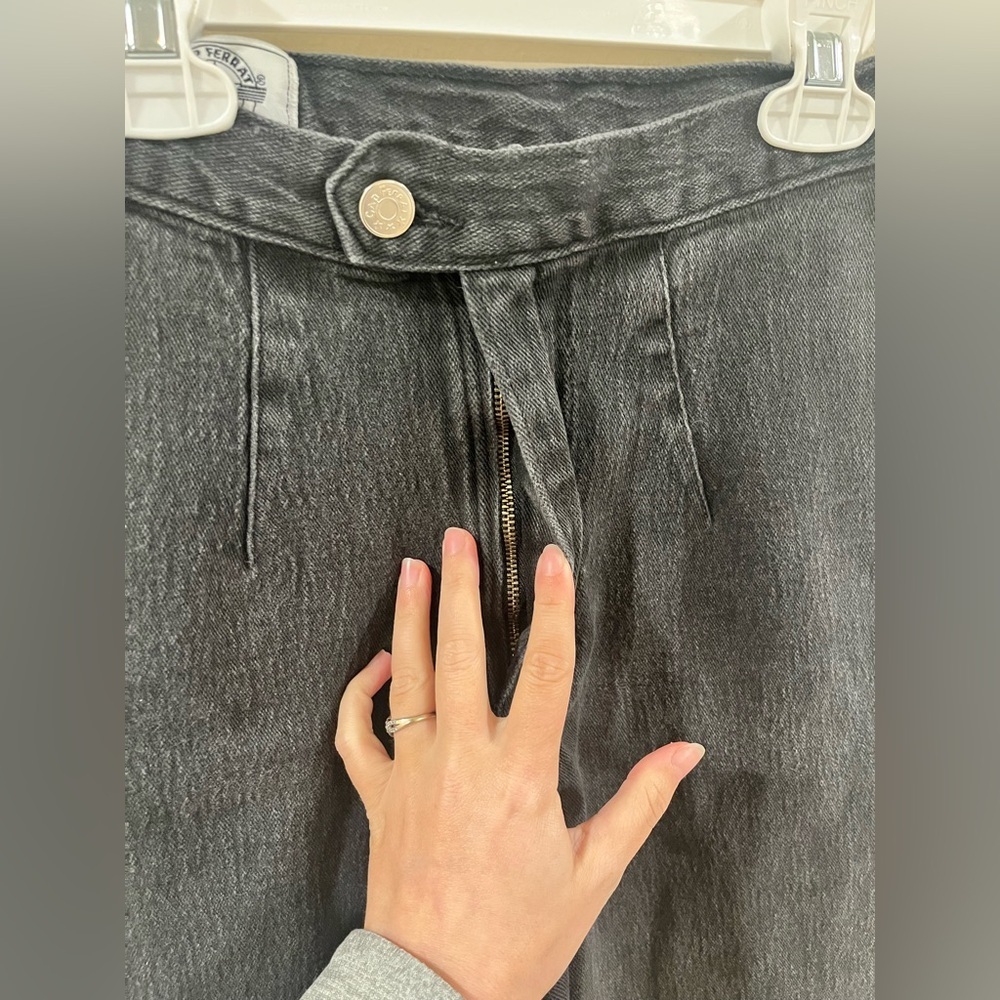 Vintage Cap Ferrat "Save the Planet" High Waisted Tapered Mom Jeans - Black Wash - Picture 2 of 9